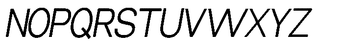 Miogra Sans Ultra Condensed Slanted Font UPPERCASE