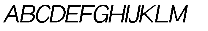 Miogra Sans Ultra Expanded Slanted Font UPPERCASE