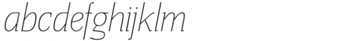 Miragem Extra Light Italic Font LOWERCASE