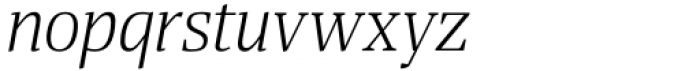Miragem Light Italic Font LOWERCASE