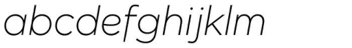 Mirai Light Italic Font LOWERCASE