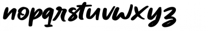 Miraikato Hand Bold Italic Font LOWERCASE