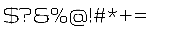 Mirano Extended Light Font OTHER CHARS