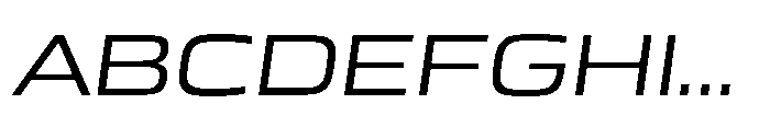 Mirano Extended Regular Italic Font UPPERCASE