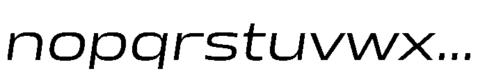 Mirano Extended Regular Italic Font LOWERCASE