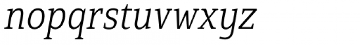 Mirantz Condensed Thin Italic Font LOWERCASE