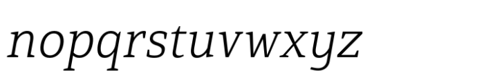 Mirantz Extended Thin Italic Font LOWERCASE