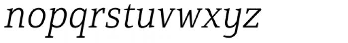 Mirantz Norm Thin Italic Font LOWERCASE