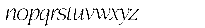 Mirebalais Thin Italic Font LOWERCASE