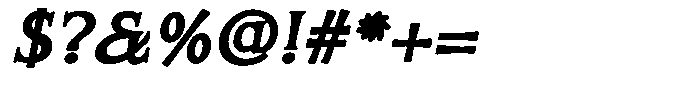 Mirhane Bold Slant Regular Font OTHER CHARS