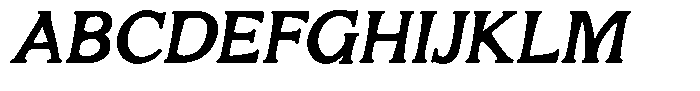 Mirhane Bold Slant Regular Font UPPERCASE