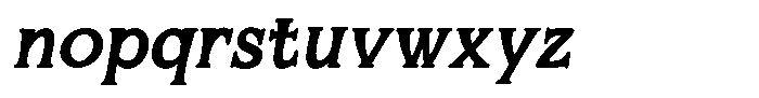Mirhane Bold Slant Regular Font LOWERCASE