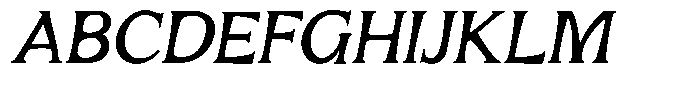 Mirhane Slant Regular Font UPPERCASE