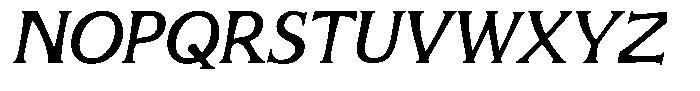 Mirhane Slant Regular Font UPPERCASE