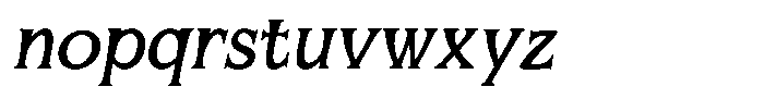 Mirhane Slant Regular Font LOWERCASE