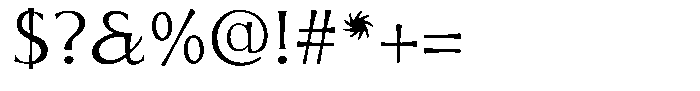 Mirhane Thin Regular Font OTHER CHARS