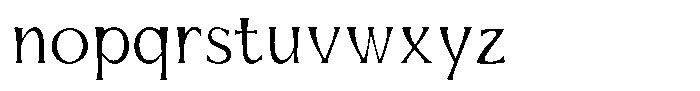 Mirhane Thin Regular Font LOWERCASE