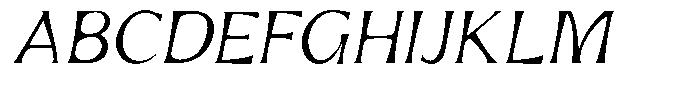 Mirhane Thin Slant Regular Font UPPERCASE