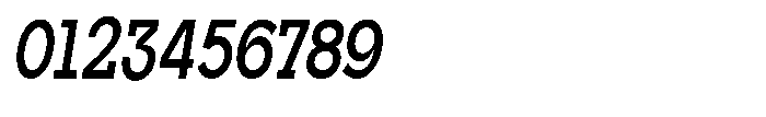 Mirk Slab Black Condensed Italic Font OTHER CHARS