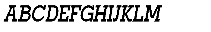 Mirk Slab Black Condensed Italic Font UPPERCASE