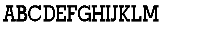 Mirk Slab Black Condensed Font UPPERCASE