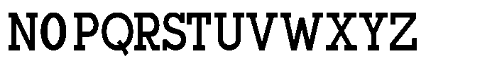 Mirk Slab Black Condensed Font UPPERCASE