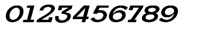 Mirk Slab Black Expanded Italic Font OTHER CHARS