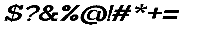 Mirk Slab Black Expanded Italic Font OTHER CHARS