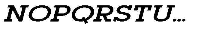Mirk Slab Black Expanded Italic Font UPPERCASE