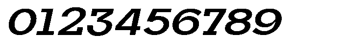 Mirk Slab Black Expanded Slanted Font OTHER CHARS