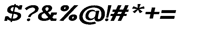 Mirk Slab Black Expanded Slanted Font OTHER CHARS