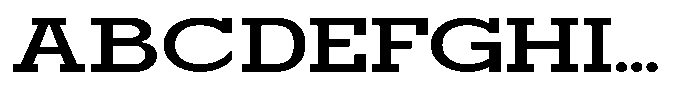 Mirk Slab Black Expanded Font UPPERCASE
