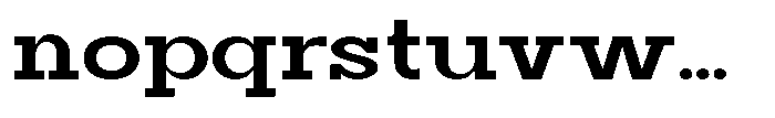 Mirk Slab Black Expanded Font LOWERCASE