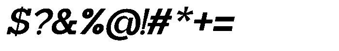 Mirk Slab Black Italic Font OTHER CHARS