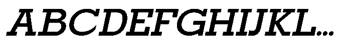 Mirk Slab Black Italic Font UPPERCASE