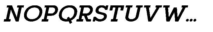 Mirk Slab Black Italic Font UPPERCASE