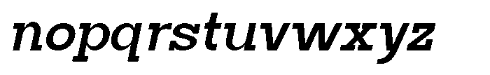 Mirk Slab Black Italic Font LOWERCASE