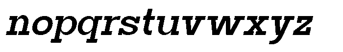 Mirk Slab Black Slanted Font LOWERCASE