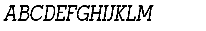 Mirk Slab Bold Condensed Italic Font UPPERCASE