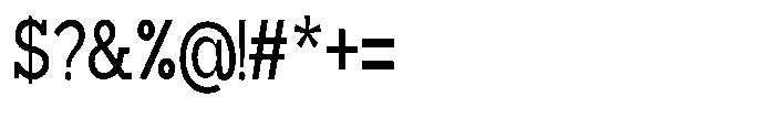 Mirk Slab Bold Condensed Font OTHER CHARS