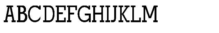 Mirk Slab Bold Condensed Font UPPERCASE