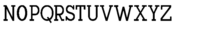 Mirk Slab Bold Condensed Font UPPERCASE