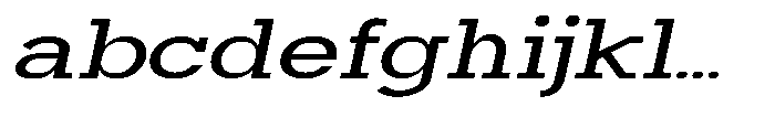 Mirk Slab Bold Expanded Slanted FONT