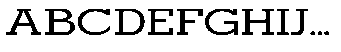 Mirk Slab Bold Expanded Font UPPERCASE