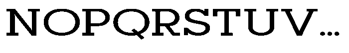 Mirk Slab Bold Expanded Font UPPERCASE