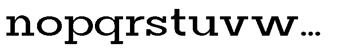 Mirk Slab Bold Expanded Font LOWERCASE