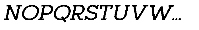 Mirk Slab Bold Italic Font UPPERCASE