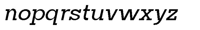 Mirk Slab Bold Italic Font LOWERCASE