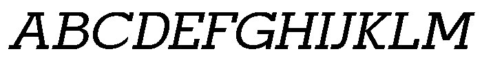 Mirk Slab Bold Slanted Font UPPERCASE