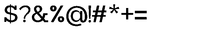 Mirk Slab Bold Font OTHER CHARS